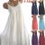Amazing Summer Women Lace Casual Loose Solid Short Dress Crew Neck Sleeveless Tank Dress 2021
