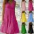 Awesome Summer Women Solid Casual Sundress Loose Big Hem Dress Crew Neck Tank Midi Dress 2021