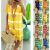Amazing Women Summer Tie-dye Short Sleeve V Neck Midi Dress Loose Beach Casual Sundress 2021