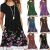 Great Women Summer Casual Short Sleeve T Shirt Crew Neck Floral Loose Lace Slip Dress 2021
