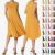 Amazing TheMogan Women & PLUS Sleeveless A-line Fit & Flare Midi Long Dress With Pockets 2021
