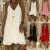 Amazing Women Summer Sleeveless Solid V Neck Lace Short Dress Casual Loose Sundress  2021