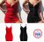 Amazing Women Casual Zipper Bodycon Mini Cami Dress V Neck Party Skirt Summer Sundress 2021