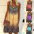 Amazing Women Summer Casual Sleeveless Crew Neck Sling A-Line Floral Loose Chiffon Dress 2021