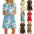 Amazing Womens Summer Short Sleeve T Shirt Dress Floral Beach Sundress A Line Mini Dress 2021