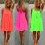 Awesome Women Summer Sleeveless A Line Chiffon Solid Mini Dress Casual Loose Sundress 2021