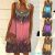 Awesome Summer Women Casual Crew Neck A-Line Sleeveless Sling Floral Loose Chiffon Dress 2021