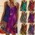Awesome Summer Women Crew Neck Holiday Floral Sleeveless Slim Casual Loose Slip Dress 2021