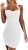 Awesome DAAWENXI Women’s Sexy Halter Backless Night Out Empire Summer Mini Clubwear Dress 2023