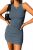 Awesome Wenrine Womens Crew Neck Sleeveless Bodycon Dress Ribbed Slim Fit Ruched Stretchy Party Club Short Mini Dress 2023