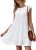Awesome KIRUNDO 2023 Women’s Summer Dress Sleeveless Ruffle Sleeve Round Neck Mini Dress 2023