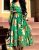 Cool $440 Alice + Olivia Coco Green Floral Print Fil Coupe Chiffon Dress UK 2 4 US 0 2018