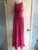 Amazing Betsy & adam long pink prom gown evening dress size 12 lace up back 2018 2019