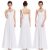 Awesome Ever-Pretty One-shoulder Chiffon Bridesmaid Dress Long Evening Prom Gown White 2018 2019