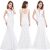 Great Ever-Pretty Sleeveless Wedding Dresses White V-neck Lace Bridesmaid Dress 08838 2019