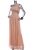Awesome NEW JS COLLECTIONS Women One Shoulder Chiffon Maxi Full Prom Party Dress Peach 2 2018