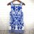 Awesome PINK OWL Women’s Sleeveless Blue & White Boho Dress Size M Shift Style 2018 2019