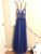 Cool Sequined Royal Blue Prom Evening Dress With Back Opening Size 6 2018