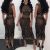 Great Sexy Women Clubwear Sleeveless Party Dress Bodycon Long Skirt Transparent Club 2018