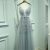 Awesome Silver Long Evening Prom Dress Formal Party Ball Gown Bridesmaid Tulle Applique 2018
