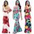 Cool US Women Floral Long Maxi Dress Short Sleeve Evening Party Summer Beach Sundress 2018