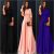 Cool US Womens Long Chiffon 3/4 Sleeve Evening Formal Party Prom Ball Gown Maxi Dress 2018
