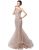 Amazing US Womens Sheer Bodice Mermaid Coral Prom Dress Evening Party Gown 2018 2019