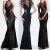 Amazing Women Glitter Backless Long Formal Evening Slim Dress Wedding Party Prom Gown 2019