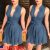 Great Women Summer Bodycon Denim sleeveless Short Dress Party Evening Mini Dress US 2018 2019