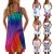 Cool Women Summer Vintage Beach Sleeveless 3D Floral Print Bohe Tank Short Mini Dress 2019