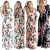 Great Women’s Casual Floral Printed Long Maxi Dress Long Sleeve SunDress with Pockets 2018