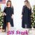 Amazing Women’s Plus Size Long Sleeve Cocktail Party Ball Prom Lace Asymmetrical Dress 2018