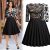 Amazing Women’s Retro Style Floral Lace Evening Party Business Slim A-line Swing Dress 2018 2019