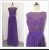 Amazing purple prom dress with lace 2019