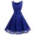 Great Women Floral Lace Bridesmaid Party Dress Short Prom Dress VNeck Retro Swing Gown 2018